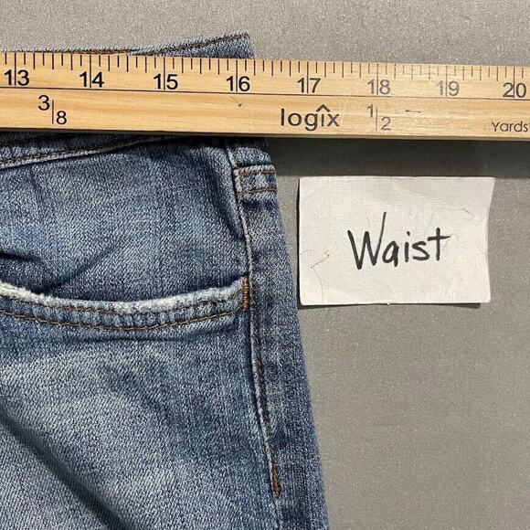 Seven for All Mankind Jeans Size 29 Denim Blue Jeans Low Rise Flare Western Y2K - Picture 10 of 14